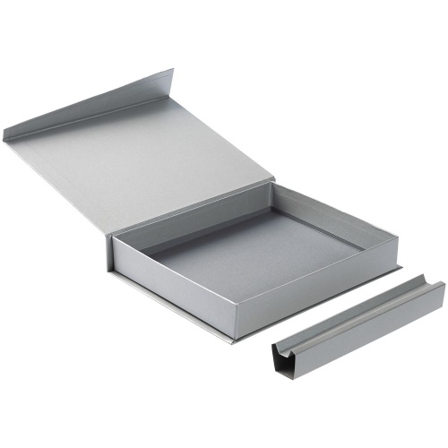 Коробка Duo под ежедневник и ручку, серая фото 4