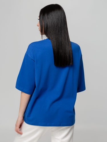 Футболка унисекс оверсайз Street Vibes, ярко-синяя фото 8