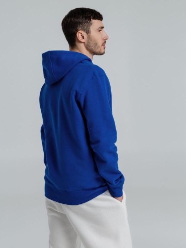 Толстовка на молнии с капюшоном унисекс King, ярко-синяя фото 10