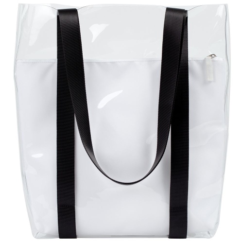Шопер Clarity с белым органайзером, прозрачный фото 3