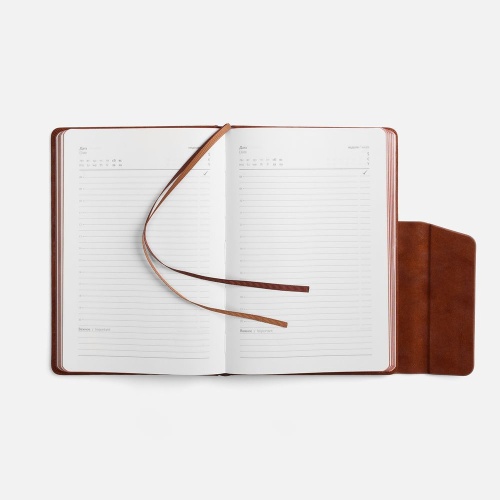 Ежедневник Leadmark, недатированный, коричневый фото 5