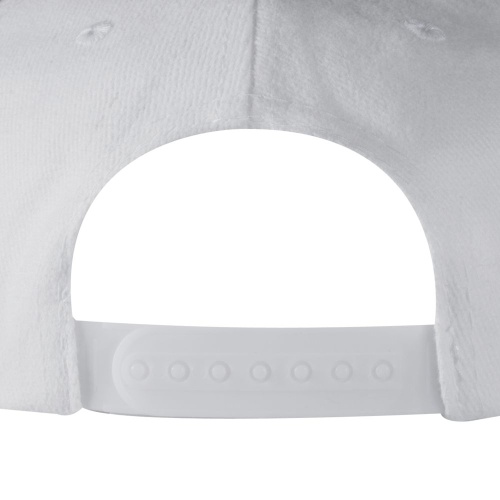 Бейсболка Unit Snapback с прямым козырьком, белая фото 3