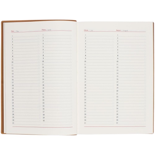 Ежедневник Martos, недатированный, коричневый фото 4