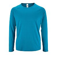 Футболка с длинным рукавом Sporty LSL Men, ярко-бирюзовая