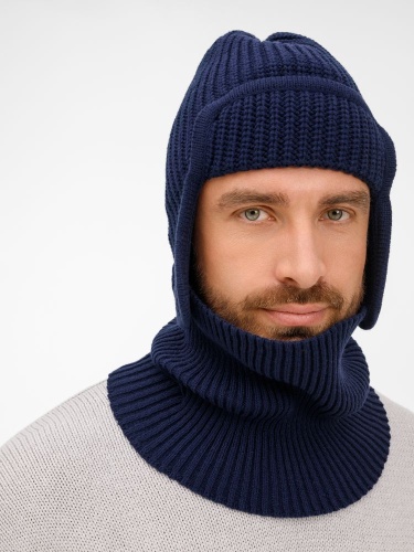 Шапка-ушанка Catch Match, темно-синяя фото 4 Шапка-ушанка Catch Match, темно-синяя фото 4