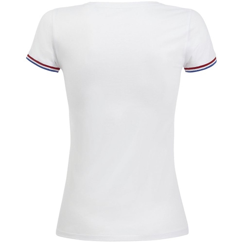 Футболка женская Rainbow Women, белая с ярко-синим фото 3