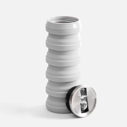 Складная бутылка для воды Folla, серая фото 2 Складная бутылка для воды Folla, серая фото 2