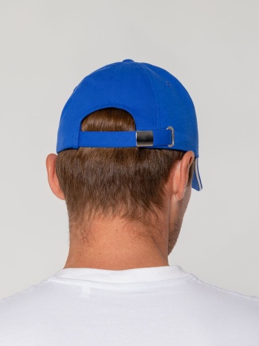 Бейсболка Canopy, ярко-синяя с белым кантом фото 10 Бейсболка Canopy, ярко-синяя с белым кантом фото 10