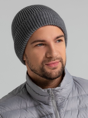Шапка Bernard, серая фото 8 Шапка Bernard, серая фото 8