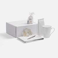 Набор «Планы на счастье», белый с серебристым