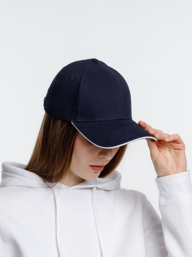 Бейсболка Spiker, темно-синяя с белым фото 3