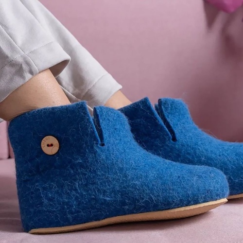 Домашние валенки Wild, синие (василек) фото 4 Домашние валенки Wild, синие (василек) фото 4