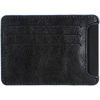 Чехол для карточек Arrival, черный с синим