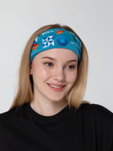 Многофункциональная бандана Bolt, ярко-бирюзовая фото 13 Многофункциональная бандана Bolt, ярко-бирюзовая фото 13