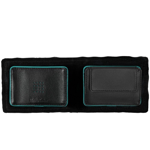 Кошелек Partinico, черный с бирюзовым фото 4 Кошелек Partinico, черный с бирюзовым фото 4