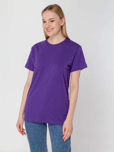 Футболка унисекс T-Bolka 160, фиолетовая фото 10