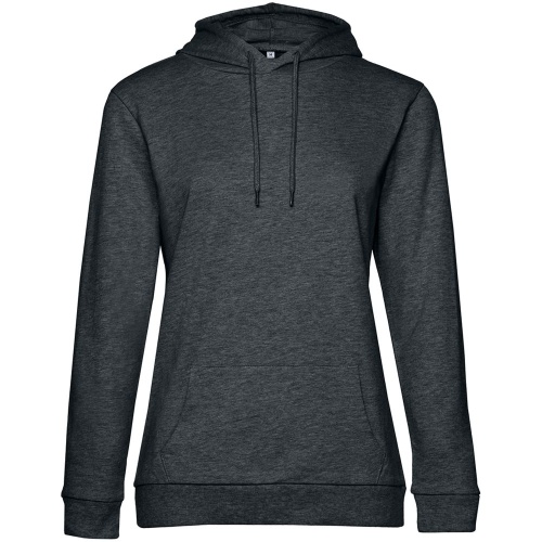 Толстовка с капюшоном женская Hoodie, серый меланж (антрацит) Толстовка с капюшоном женская Hoodie, серый меланж (антрацит)