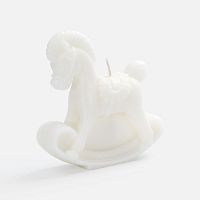 Свеча фигурная «Лошадка-качалка», белая