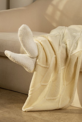 Плед Curve Verve, молочно-белый фото 4