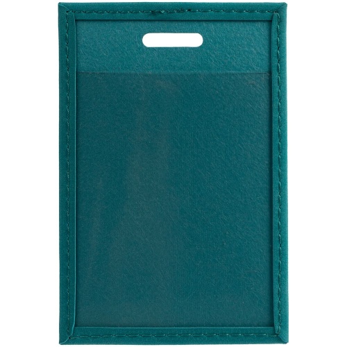 Чехол для пропуска Nubuk, бирюзовый фото 3