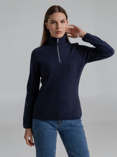 Толстовка флисовая женская Frontflip темно-синяя фото 4