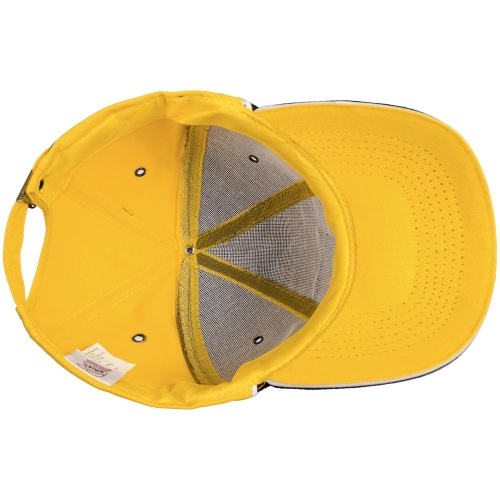 Бейсболка Unit Smart, черная со светло-желтым фото 4 Бейсболка Unit Smart, черная со светло-желтым фото 4