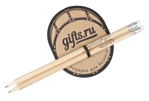 Карандаш простой Hand Friend с ластиком, белый фото 4