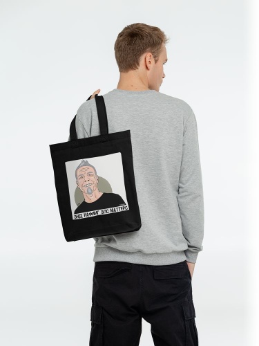 Холщовая сумка «Металлика», черная фото 4 Холщовая сумка «Металлика», черная фото 4