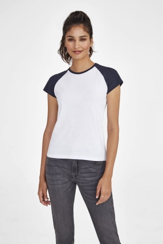 Футболка женская Milky 150, белая с красным фото 5