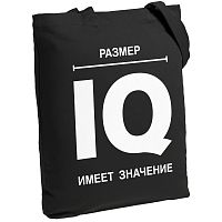Холщовая сумка «Размер IQ», черная