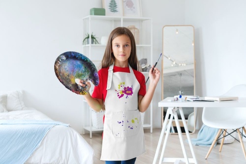 Фартук детский «Пятно Maker», белый фото 4