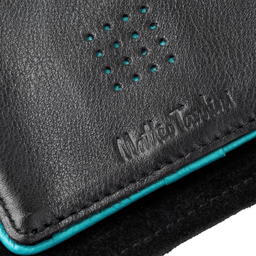 Кошелек Partinico, черный с бирюзовым фото 7 Кошелек Partinico, черный с бирюзовым фото 7