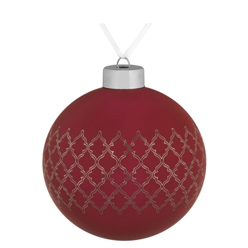 Елочный шар King, 10 см, красный Елочный шар King, 10 см, красный