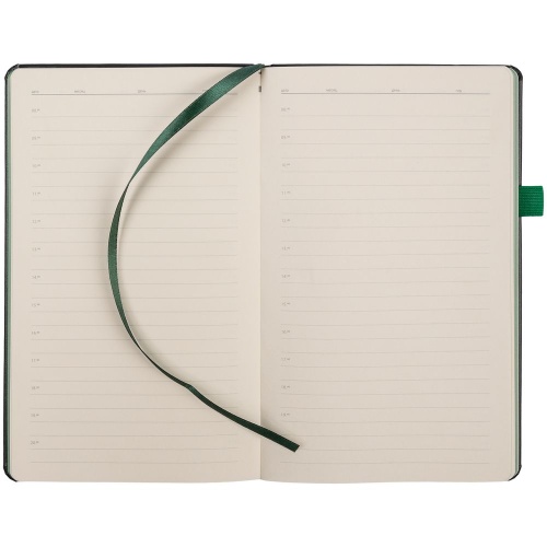 Ежедневник Ton Metal, недатированный, черный с зеленым фото 6