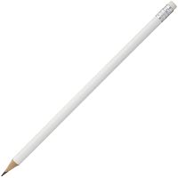 Карандаш простой Hand Friend с ластиком, белый