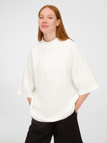 Футболка оверсайз унисекс T9, молочно-белая фото 3