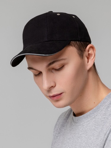 Бейсболка Hard Work Black со светоотражающим элементом фото 7