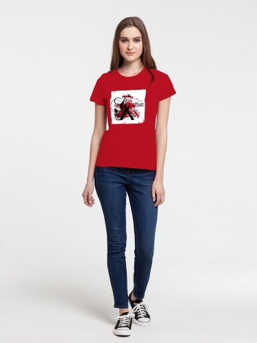 Футболка женская Carmen and Carwoman, красная фото 4 Футболка женская Carmen and Carwoman, красная фото 4