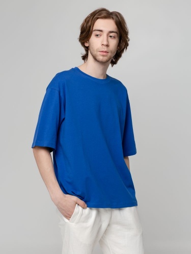 Футболка унисекс оверсайз Street Vibes, ярко-синяя фото 5