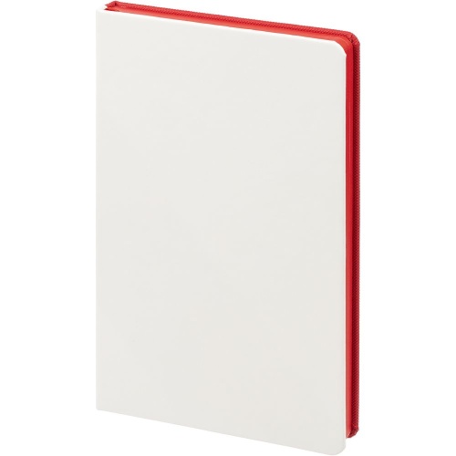 Ежедневник Duplex, недатированный, белый с красным фото 3