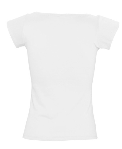 Футболка женская Melrose 150 с глубоким вырезом, белая фото 3 Футболка женская Melrose 150 с глубоким вырезом, белая фото 3