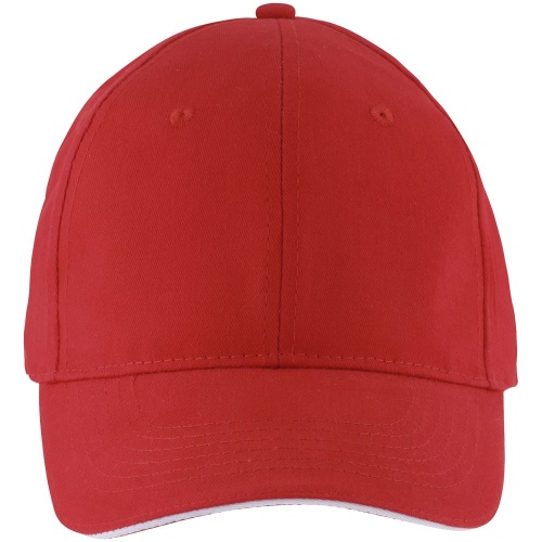Бейсболка Solar, красная с белым фото 3 Бейсболка Solar, красная с белым фото 3