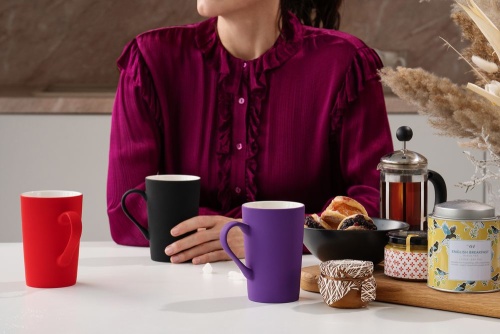 Кружка Best Noon c покрытием софт-тач, оранжевая фото 4 Кружка Best Noon c покрытием софт-тач, оранжевая фото 4