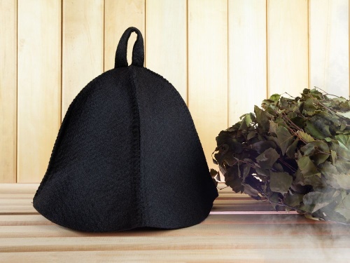 Банная шапка Heat Off, черная фото 2 Банная шапка Heat Off, черная фото 2