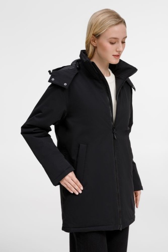 Куртка-парка унисекс Sfera, черная фото 7 Куртка-парка унисекс Sfera, черная фото 7