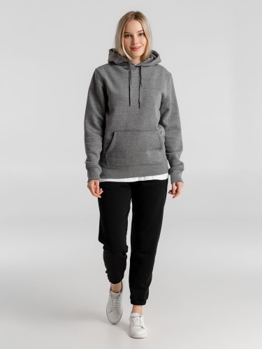 Толстовка с капюшоном унисекс King, темно-серый меланж фото 5 Толстовка с капюшоном унисекс King, темно-серый меланж фото 5