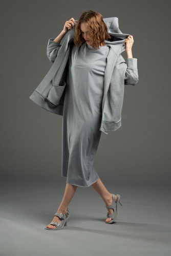 Толстовка унисекс H3, серая фото 2