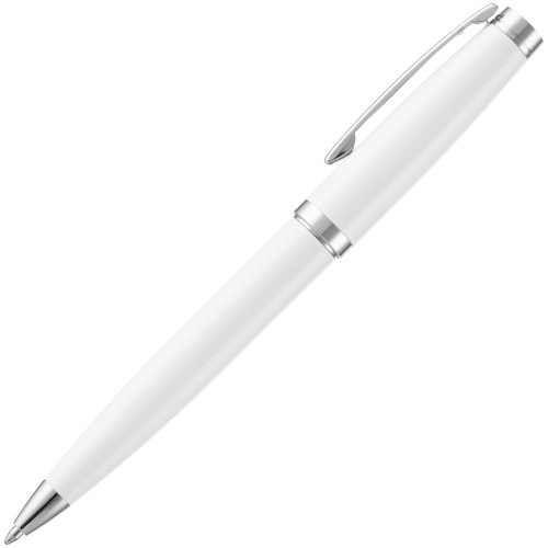 Ручка шариковая Letra Chrome, глянцевая, белая фото 2 Ручка шариковая Letra Chrome, глянцевая, белая фото 2