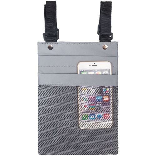 Велосумка Manifest из светоотражающей ткани, серая фото 5