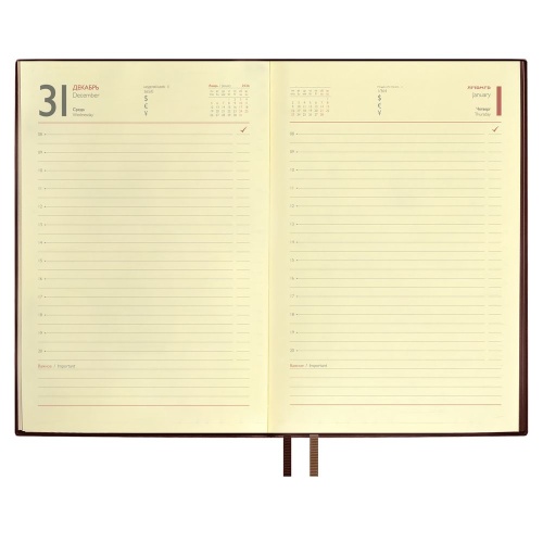 Ежедневник Merida, датированный, коричневый фото 4 Ежедневник Merida, датированный, коричневый фото 4